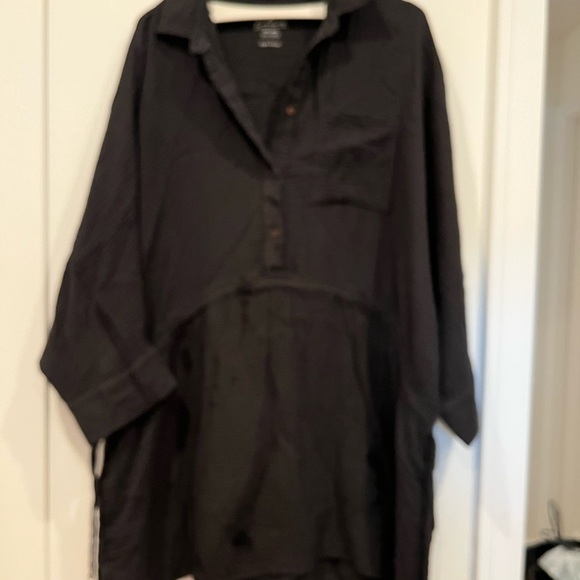 Elan tunic shirt long sleeve collared button up - Picture 2 of 7